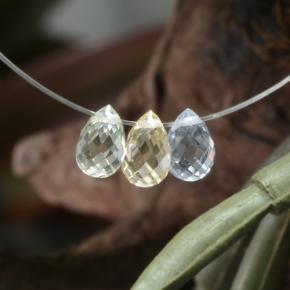 2,12 ct natürliche mehrfarbiger Saphir-Edelsteine, Briolette, VVS