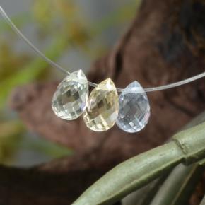 2,12 ct natürliche mehrfarbiger Saphir-Edelsteine, Briolette, VVS