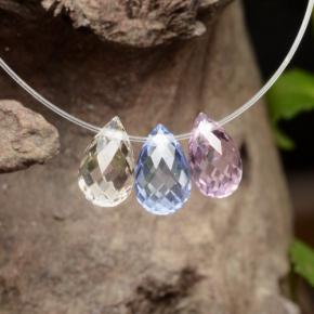 2,16 ct natürliche mehrfarbiger Saphir-Edelsteine, Briolette, VVS