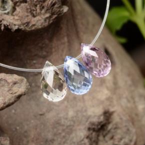 2,16 ct natürliche mehrfarbiger Saphir-Edelsteine, Briolette, VVS