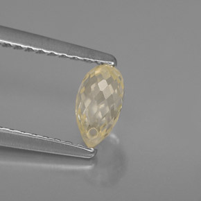 0,79 ctw natürlicher Gold Saphir, Briolette, VVS-VS