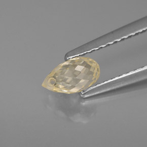 0,79 ctw natürlicher Gold Saphir, Briolette, VVS-VS