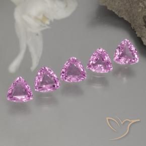 1.38 ct natürliche hellrosa Saphir-Edelsteine, Trillion, VVS-VS