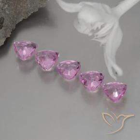 1.38 ct natürliche hellrosa Saphir-Edelsteine, Trillion, VVS-VS