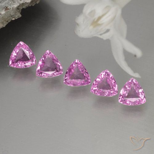 1,20 ct natürliche rosafarbener Saphir-Edelsteine, Trillion, VVS-VS