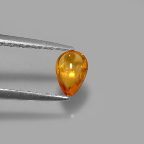 0,74 ctw natürlicher orangefarbener Saphir, Transparent, Transparent / Lichtdurchlässig