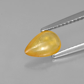 0,92 ctw natürlicher Gold Saphir, Transparent, Transparent / Lichtdurchlässig