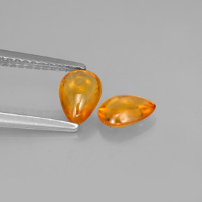  ct natürliche orangefarbener Saphir-Edelsteine, Transparent, Transparent / Lichtdurchlässig