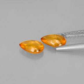  ct natürliche orangefarbener Saphir-Edelsteine, Transparent, Transparent / Lichtdurchlässig