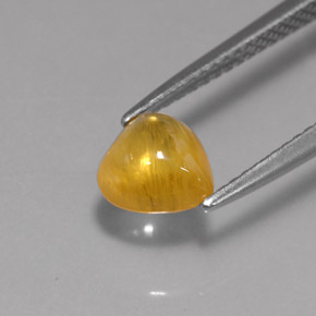 1,41 ctw natürlicher gelber Saphir, Transparent, Transparent / Lichtdurchlässig