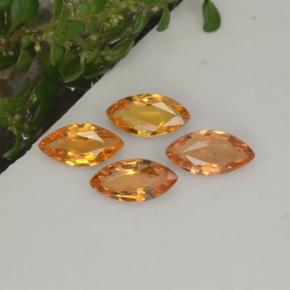 1,25 ct natürliche orangefarbener Saphir-Edelsteine, Marquise, VVS-VS
