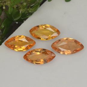 1,25 ct natürliche orangefarbener Saphir-Edelsteine, Marquise, VVS-VS