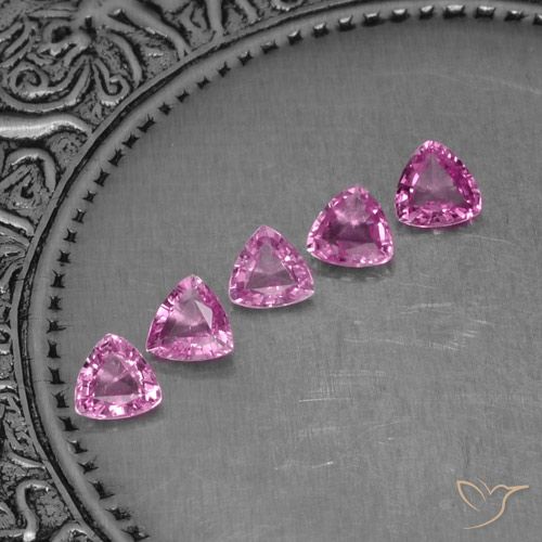 1,22 ct natürliche rosafarbener Saphir-Edelsteine, Trillion, VVS-VS