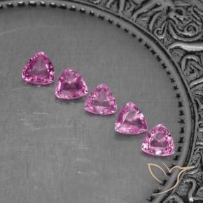 1,22 ct natürliche rosafarbener Saphir-Edelsteine, Trillion, VVS-VS