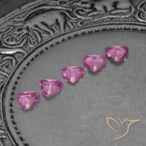 1,22 ct natürliche rosafarbener Saphir-Edelsteine, Trillion, VVS-VS