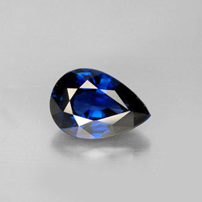 1,19 ctw natürlicher blauer Saphir, Birnenform, VVS