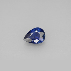 0,71 ctw natürlicher blauer Saphir, Birnenform, VS