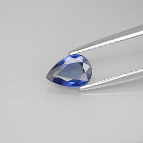 0,62 ctw natürlicher blauer Saphir, Birnenform, VVS