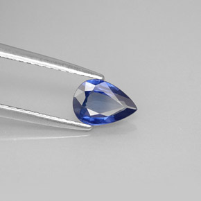 0,62 ctw natürlicher blauer Saphir, Birnenform, VVS