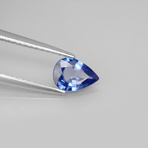 0,65 ctw natürlicher blauer Saphir, Birnenform, VVS