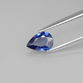 0,66 ctw natürlicher blauer Saphir, Birnenform, VVS