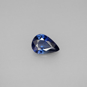 0,74 ctw natürlicher blauer Saphir, Birnenform, VVS