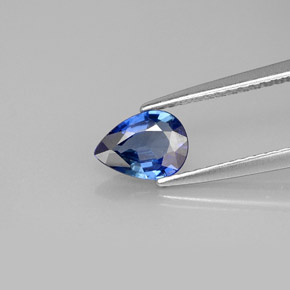 0,69 ctw natürlicher blauer Saphir, Birnenform, VVS