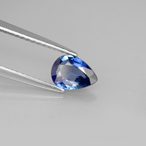 0,69 ctw natürlicher blauer Saphir, Birnenform, VVS