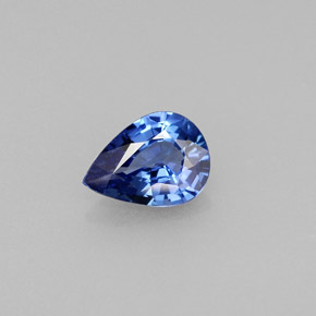0,75 ctw natürlicher blauer Saphir, Birnenform, VVS