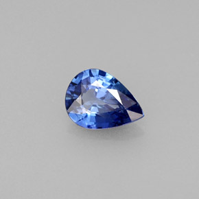0,75 ctw natürlicher blauer Saphir, Birnenform, VVS