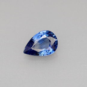 0,72 ctw natürlicher blauer Saphir, Birnenform, VVS-VS