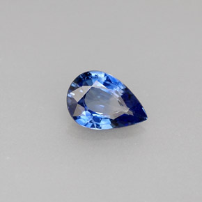 0,72 ctw natürlicher blauer Saphir, Birnenform, VVS-VS