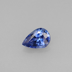 0,72 ctw natürlicher blauer Saphir, Birnenform, VVS-VS