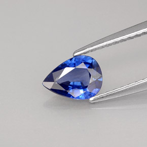 0,66 ctw natürlicher blauer Saphir, Birnenform, VS