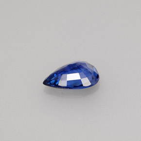 0,66 ctw natürlicher blauer Saphir, Birnenform, VS
