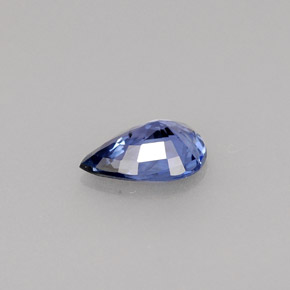 0,64 ctw natürlicher blauer Saphir, Birnenform, VVS-VS