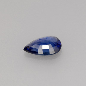 0,63 ctw natürlicher blauer Saphir, Birnenform, VVS-VS