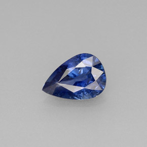 0,71 ctw natürlicher blauer Saphir, Birnenform, VVS-VS
