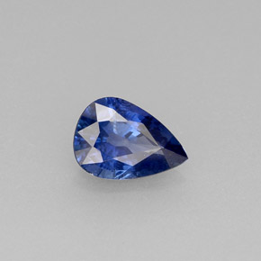 0,71 ctw natürlicher blauer Saphir, Birnenform, VVS-VS
