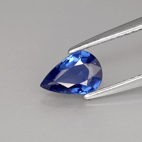 0,72 ctw natürlicher blauer Saphir, Birnenform, VVS-VS
