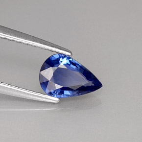 0,72 ctw natürlicher blauer Saphir, Birnenform, VVS-VS