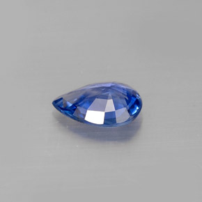 0,67 ctw natürlicher blauer Saphir, Birnenform, VVS-VS