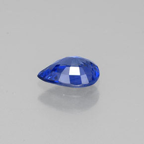 0,67 ctw natürlicher blauer Saphir, Birnenform, VVS-VS