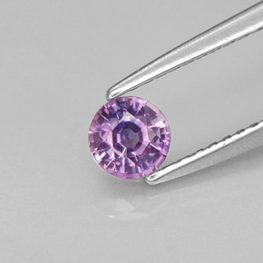 0,45 ctw natürlicher violetter Saphir, Rundschliff, VS