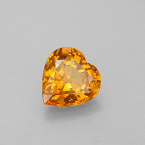 1,05 ctw natürlicher orangefarbener Saphir, Herzform, VVS-VS