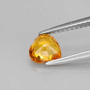 0,95 ctw natürlicher orangefarbener Saphir, Herzform, VVS