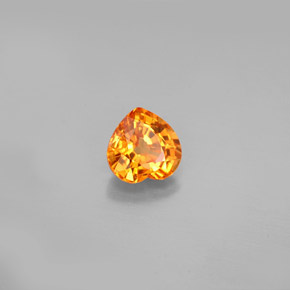 1,07 ctw natürlicher orangefarbener Saphir, Herzform, VS