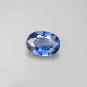 0,77 ctw natürlicher blauer Saphir, Oval Schliff, VS