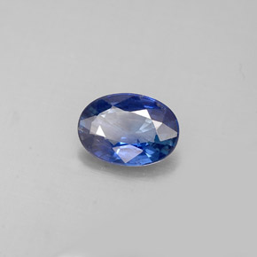 0,76 ctw natürlicher blauer Saphir, Oval Schliff, VS
