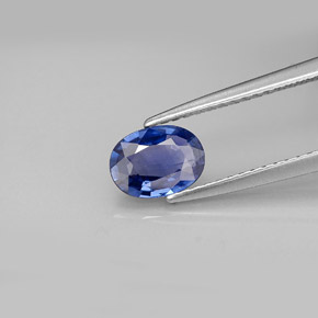 0,82 ctw natürlicher blauer Saphir, Oval Schliff, SI